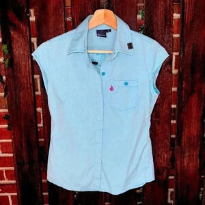 Baby Blue Vintage Volcom Top Size Small